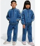 Trainingsanzug ADIDAS ORIGINALS "DENIM SET", Jungen, Gr. 110, blau (medium blau