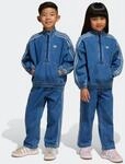 Trainingsanzug ADIDAS ORIGINALS "DENIM SET", Jungen, Gr. 110, blau (medium blau