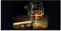 Artland Glasbild "Zigarre und Cognac" Zigarren 1 Stk. tlg. in verschiedenen...