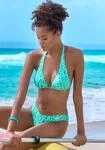 Triangel-Bikini-Top ELBSAND "Letra", Damen, Gr. 36, Cup A/B, gr&uuml;n (mint),
