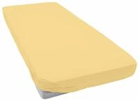 Bettlaken ESTELLA "Feinjersey", gelb (quitte), L:200cm, Jersey, Obermaterial: 100%