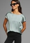 Laura Scott Shirtbluse "mit Satin-Vorderteil und hochflexiblen Jersey-R&uuml;cken"
