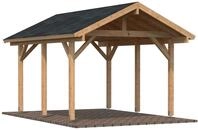 Palmako Einzelcarport "Robert" Massivholz hellbraun