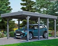 Skanholz Einzelcarport "Friesland" Massivholz 270 cm dunkelgrau
