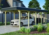 Skanholz Einzelcarport "Spreewald" Massivholz 285 cm gr&uuml;n