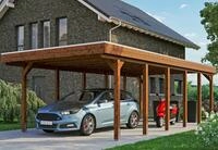 Skanholz Einzelcarport "Friesland" Massivholz 355 cm braun