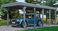 Skanholz Einzelcarport "Friesland" Massivholz 270 cm dunkelgrau