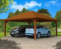 Skanholz Doppelcarport "Taunus" Leimholz 530 cm braun