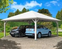 Skanholz Doppelcarport "Taunus" Leimholz 530 cm wei&szlig;