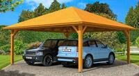 Skanholz Doppelcarport "Taunus" Leimholz 530 cm hellbraun
