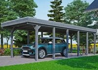 Skanholz Einzelcarport "Friesland" Massivholz 270 cm dunkelgrau