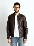 Lederjacke MAZE "51Rocha", Herren, Gr. S, braun, Obermaterial: 100% Lammleder.