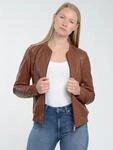 Blouson MAZE "42021143", Damen, Gr. XS, braun (roast), Obermaterial: 100% Lammleder.