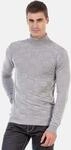 Rollkragenpullover CIPO & BAXX "Pullover", Herren, Gr. L, grau (lightgrau),