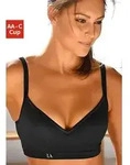 Sport-Push-up-BH LASCANA ACTIVE, Damen, Gr. 85, Cup D, schwarz, Microtouch,