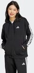 Kapuzensweatshirt ADIDAS SPORTSWEAR "ESSENTIALS 3-STREIFEN FLEECE", Damen, Gr. XS,