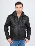 Lederjacke JCC "310-19-222", Herren, Gr. 48, schwarz, Oberstoff: 100% Lammleder;