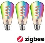 PAULMANN LED-Leuchtmittel "Smart Filament 3er-Pack ST64 470lm 2200K-6500K gold 230V",