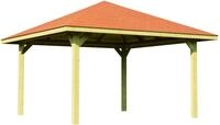 weka Pavillon "Gartenoase 651 A Gr.1, inkl. roten Dachschindeln" 19 mm Massivholzdach
