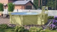 Karibu Achteckpool "Rimini 2X mit Sonnendeck" BxLxH: 550x470x121 cm