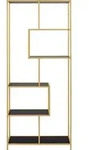 ACTONA GROUP B&uuml;cherregal Metallgestell, modernes Design, 5 Einlegeb&ouml;den,