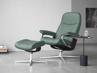 Stressless Relaxsessel "Consul" mit Cross Base, Gr&ouml;&szlig;e S, M & L, Holzakzent Braun