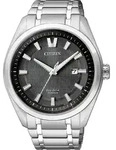 Solaruhr CITIZEN "Super Titanium", silber (silberfarben, schwarz), Armbanduhren,