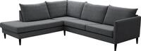 ATLANTIC home collection Ecksofa "Rekvik L-Form" mit Wellenunterfederung, mit