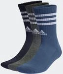 adidas Performance Funktionssocken "3-STREIFEN CUSHIONED CREW, 3 PAAR" 3 Stk. tlg.