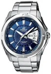 Quarzuhr CASIO EDIFICE, blau (silberfarben, blau), Armbanduhren, Herren, Quarzuhr,