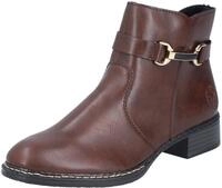 Stiefelette RIEKER, Damen, Gr. 37, lila (marrone), Lederimitat, unifarben, Schuhe