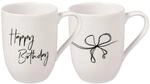 Villeroy & Boch Becher "Kaffeebecher Happy Birthday Statement 280 ml 2er Set wei&szlig;"