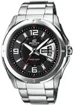 Quarzuhr CASIO EDIFICE, schwarz (silberfarben, schwarz), Armbanduhren, Herren,
