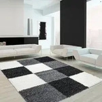 Hochflor-Teppich AYYILDIZ TEPPICHE "Life Shaggy 1501" Gr. 3, schwarz, B:120cm H:30mm