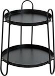 HAKU Beistelltisch "Sofatisch, Wohnzimmertisch" 1 Stk. tlg. rund - aus Metall Schwarz