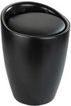 Badhocker WENKO "Candy", schwarz, B:36cm H:50,5cm T:36cm, Hocker, Badhocker, mit