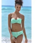 B&uuml;gel-Bandeau-Bikini-Top ELBSAND "Letra", Damen, Gr. 40, Cup A, gr&uuml;n (mint),