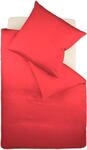 Bettw&auml;sche FLEURESSE "Colours in 135x200, 155x220 oder 200x200 cm", rot...