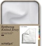 Schlafgut "Premium Bettbezug Knitted Jersey (1 St)" Ton-in-Ton Rei&szlig;verschluss,