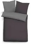 Bettw&auml;sche BIBERNA Gr. 2, grau (anthrazit, grau), B/L: 155cm x 220cm, Linon, B/L: