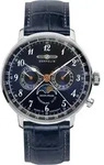 Multifunktionsuhr ZEPPELIN "LZ 129 Hindenburg Moonphase", blau (dunkelblau,