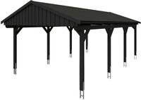 Skanholz Einzelcarport "Fichtelberg" Leimholz 379 cm Anthrazit