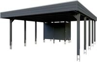 Skanholz Doppelcarport "Friesland Set 14" Massivholz 514 cm Anthrazit