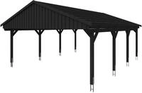 Skanholz Doppelcarport "Fichtelberg" Leimholz 574 cm Anthrazit