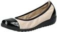 Ballerina CAPRICE "Caprice Ballerinas Leder", Damen, Gr. 36, schwarz (beige,