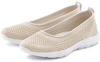 Sneaker Ballerinas LASCANA "Halbschuh, Slip-On-Sneaker", Damen, Gr. 38, beige,