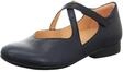 Riemchenballerina THINK "Think Ballerinas Leder", Damen, Gr. 37, blau, Leder, Schuhe