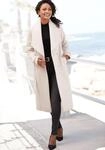 Langmantel LASCANA, Damen, Gr. 34, beige (sand), Web, Obermaterial: 100% Polyester.