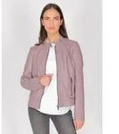 Lederjacke MAZE "Marcie", Damen, Gr. XS, lila (mauve), Obermaterial: 100% Lammleder.