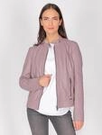 Lederjacke MAZE "Marcie", Damen, Gr. XS, lila (mauve), Obermaterial: 100% Lammleder.